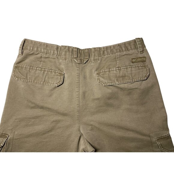 Columbia Men' Khaki Tan Cargo Pants Size 34 Relaxed Fit 100% Cotton Durable - Picture 12 of 15